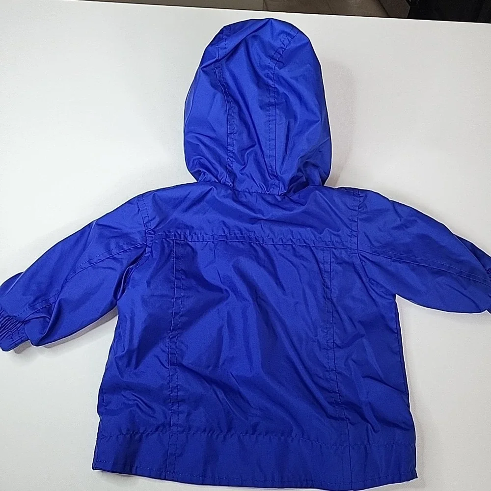OSHKOSH -‎ Hooded Windbreaker Jacket Full Zip Size 3-6mo Blue